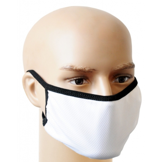 Biała Maseczka na twarz - maska ochronna WIELORAZOWA 	MS-B2W